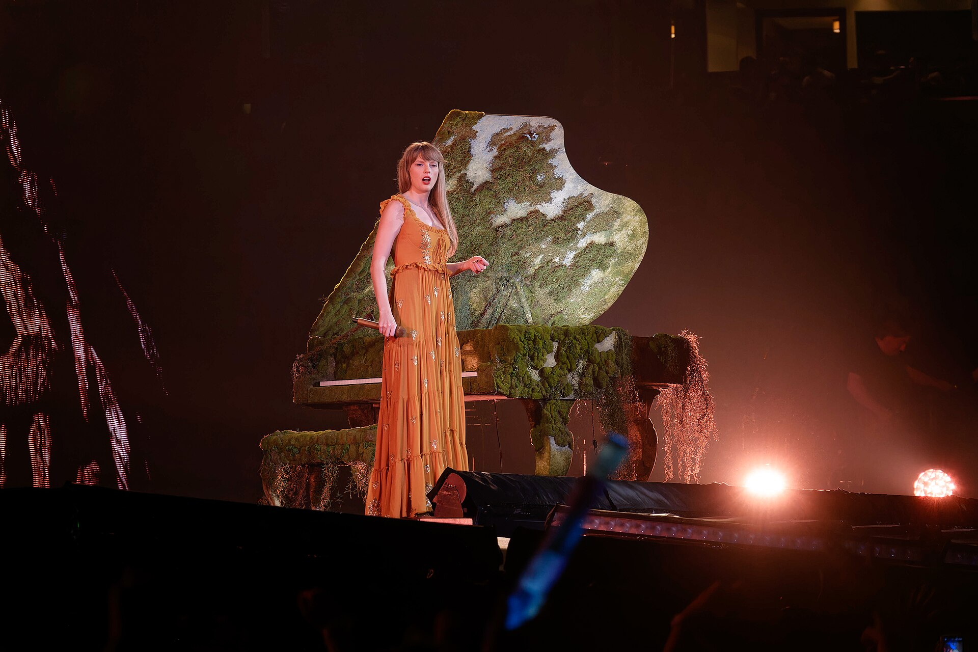 Taylor Swift performing during the Eras Tour